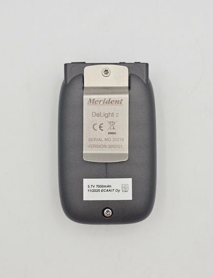 Merident DeLight luupin valon akun kennotus 3,7V 7Ah